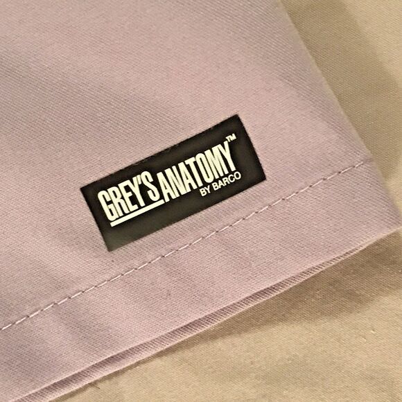 Grey's Anatomy by Barco Moto Scrub Women's Small Lavender Short Sleeve Top - Picture 3 of 7